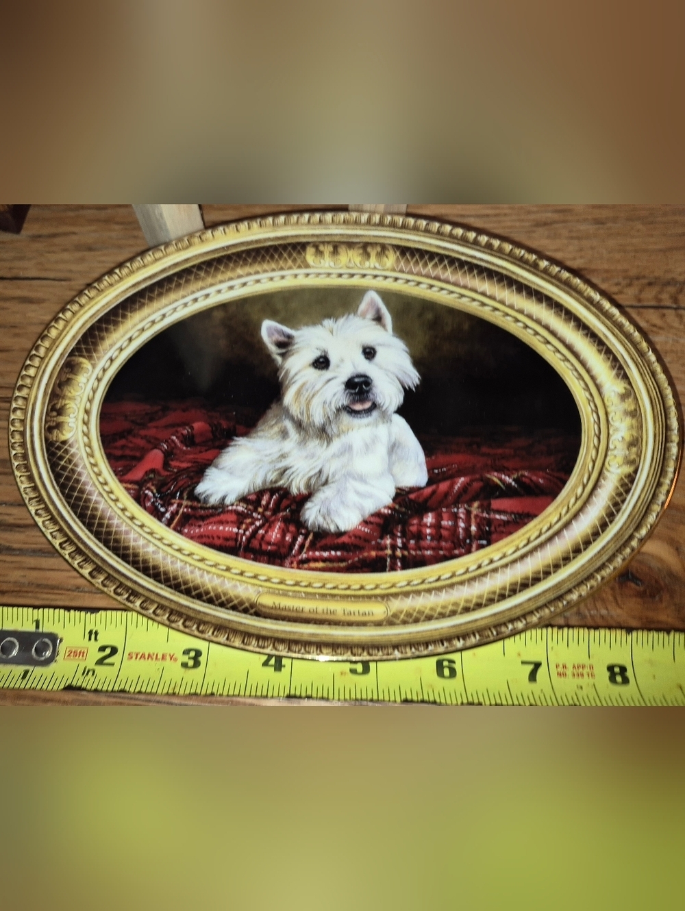 Franklin Mint West Highland White Terrier "Master of the Tartan" porcelain Plate - Picture 2 of 4